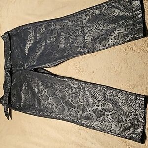 White House Black Market - Black Snake Coated Slim Ankle - 16L - NWT